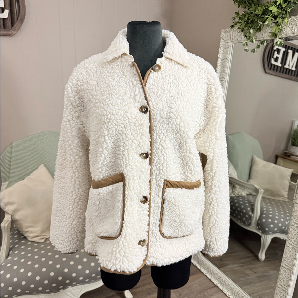 J. Crew • Sherpa Barn Jacket